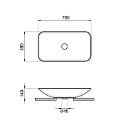 Раковина-чаша Wellsee Demure 70 323202000 цвет Белый глянцевый-8