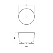 Раковина-чаша Wellsee Fontenay Paris 39 323302000 цвет Белый глянцевый-8
