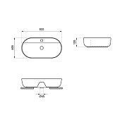 Раковина Wellsee Chic Riviera 80 326806000 цвет Белый глянцевый-8