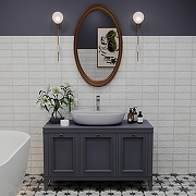 Раковина Wellsee Chic Riviera 50 326818000 цвет Серый матовый-4