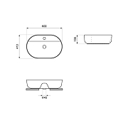 Раковина Wellsee Chic Riviera 60 326820000 цвет Черный матовый-8