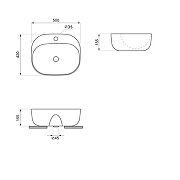 Раковина Wellsee Idéal 50 326906000 цвет Белый матовый-8