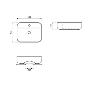 Раковина Wellsee Preen 50 329706000 цвет Белый глянцевый-8