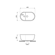 Раковина Wellsee WC Area 43 331801000 цвет Белый глянцевый-8