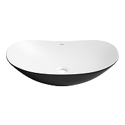 Раковина-чаша Wellsee Carefree Dove 53 332905000 цвет Черный матовый Белый матовый-1