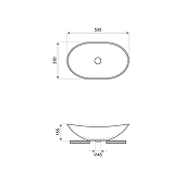 Раковина-чаша Wellsee Carefree Dove 53 332905000 цвет Черный матовый Белый матовый-8