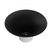 Раковина-чаша Wellsee Crêpe de France 40 336705000 цвет Белый матовый Черный матовый-1