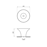 Раковина-чаша Wellsee Crêpe de France 45 336706000 цвет Белый матовый Черный матовый-9