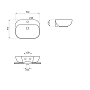 Раковина Wellsee Pro Line 53 337501000 цвет Белый глянцевый-8