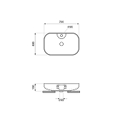 Раковина Wellsee Croquis 2.0 70 150402000 цвет Белый глянцевый-9