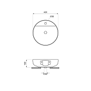 Раковина Wellsee Chalice Perfection 42 150605000 цвет Белый глянцевый-8