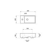 Раковина Wellsee WC Area 40 L 151802000 цвет Белый глянцевый-10