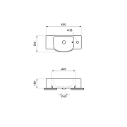 Раковина Wellsee WC Area 55 151809000 цвет Белый глянцевый-9