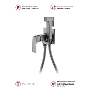 Гигиенический душ со смесителем Raglo R02.54.09 цвет Графит матовый-10