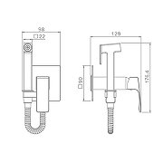 Гигиенический душ со смесителем Raglo R02.54.09 цвет Графит матовый-11