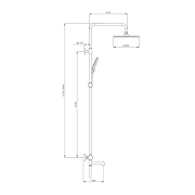 Душевая система Raglo R20.24.33 цвет Медь-14