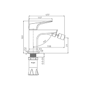 Смеситель для биде Raglo R07.50.03 цвет Золото матовое-1