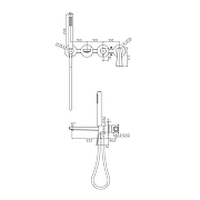 Смеситель для ванны Raglo R07.32.03 цвет Золото матовое-13