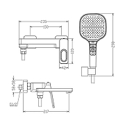 Смеситель для ванны Raglo R51.30.09 цвет Графит матовый-1