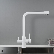 Смеситель для кухни Shevanik S248C цвет Белый матовый-1