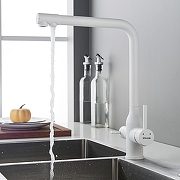 Смеситель для кухни Shevanik S248C цвет Белый матовый-4