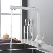 Смеситель для кухни Shevanik S248C цвет Белый матовый-5