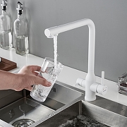 Смеситель для кухни Shevanik S248C цвет Белый матовый-6