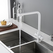 Смеситель для кухни Shevanik S248C цвет Белый матовый-8