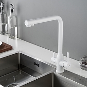 Смеситель для кухни Shevanik S248C цвет Белый матовый-9