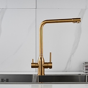 Смеситель для кухни Shevanik S248G цвет Золотой сатин-1