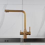 Смеситель для кухни Shevanik S248G цвет Золотой сатин-2