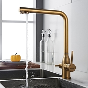 Смеситель для кухни Shevanik S248G цвет Золотой сатин-4