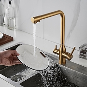 Смеситель для кухни Shevanik S248G цвет Золотой сатин-7