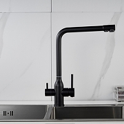 Смеситель для кухни Shevanik S248H цвет Черный матовый-1