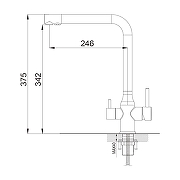 Смеситель для кухни Shevanik S248H цвет Черный матовый-22