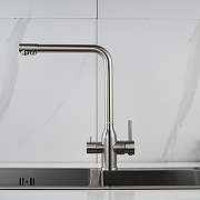 Смеситель для кухни Shevanik S248L цвет Сатин-2