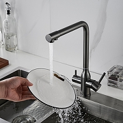 Смеситель для кухни Shevanik S248T цвет Оружейная сталь-7