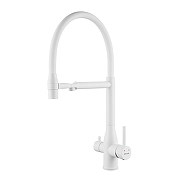 Смеситель для кухни Shevanik S378C цвет Белый матовый