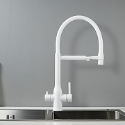 Смеситель для кухни Shevanik S378C цвет Белый матовый-1