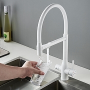 Смеситель для кухни Shevanik S378C цвет Белый матовый-9