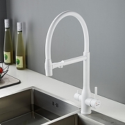 Смеситель для кухни Shevanik S378C цвет Белый матовый-12