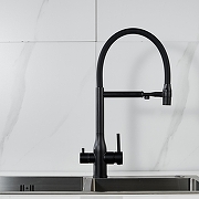 Смеситель для кухни Shevanik S378H цвет Черный матовый-1