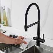 Смеситель для кухни Shevanik S378H цвет Черный матовый-6