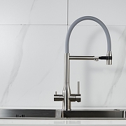 Смеситель для кухни Shevanik S378L цвет Сатин-1