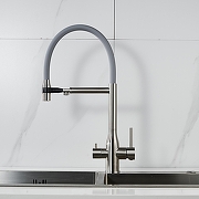 Смеситель для кухни Shevanik S378L цвет Сатин-2