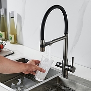 Смеситель для кухни Shevanik S378T цвет Оружейная сталь-7