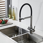 Смеситель для кухни Shevanik S378T цвет Оружейная сталь-10