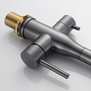 Смеситель для кухни Shevanik S378T цвет Оружейная сталь-18