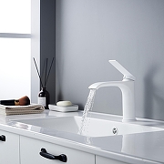 Смеситель для раковины Shevanik S4101C цвет Белый матовый-10