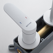 Смеситель для раковины Shevanik S43C S4341C цвет Белый матовый-11